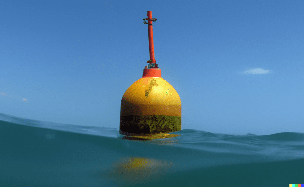 buoy at sea monitoring sea grass dalle 2