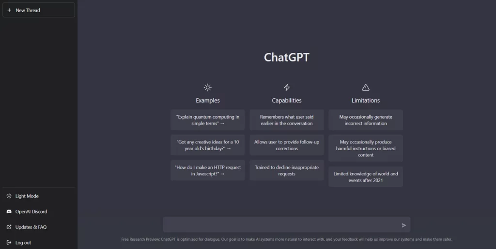ChatGPT Chat Box
